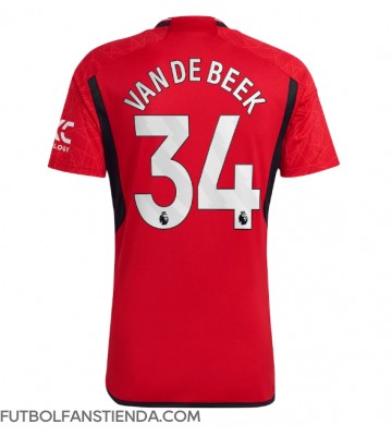 Manchester United Donny van de Beek #34 Primera Equipación 2023-24 Manga Corta